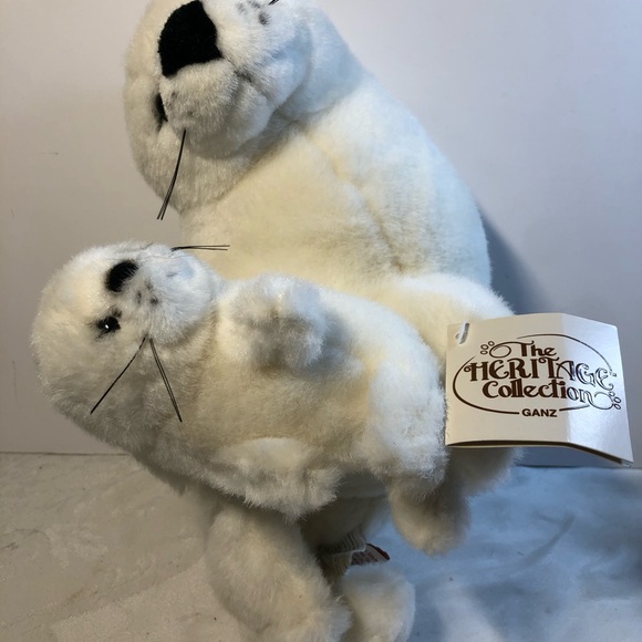 Vintage Ganz Mom And Baby Seal The Heritage Collection With Tags Plush - Picture 2 of 11